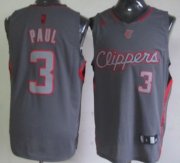 Wholesale Cheap Los Angeles Clippers #3 Chris Paul Gray Shadow Jersey