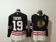 Wholesale Cheap Men's Chicago Blackhawks #19 Jonathan Toews NEW Black Adidas Stitched NHL Jersey