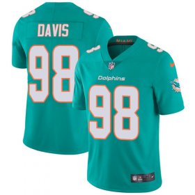 Wholesale Cheap Nike Dolphins #98 Raekwon Davis Aqua Green Team Color Men\'s Stitched NFL Vapor Untouchable Limited Jersey