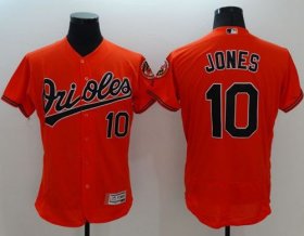 Wholesale Cheap Orioles #10 Adam Jones Orange Flexbase Authentic Collection Stitched MLB Jersey