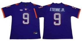 Wholesale Cheap Men\'s Nike Clemson Tigers #9 Travis Etienne Jr Purple Team Color 2019 New Limited Football Jersey