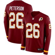 Wholesale Cheap Nike Redskins #26 Adrian Peterson Burgundy Red Team Color Men's Stitched NFL Limited Therma Long Sleeve Jersey