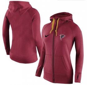 Wholesale Cheap Women\'s Nike Atlanta Falcons Full-Zip Performance Hoodie Red