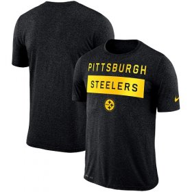 Wholesale Cheap Men\'s Pittsburgh Steelers Nike Black Sideline Legend Lift Performance T-Shirt