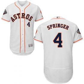 Wholesale Cheap Astros #4 George Springer White Flexbase Authentic Collection 2019 World Series Bound Stitched MLB Jersey