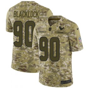 Wholesale Cheap Nike Texans #90 Ross Blacklock Camo Men\'s Stitched NFL Limited 2018 Salute To Service Jersey