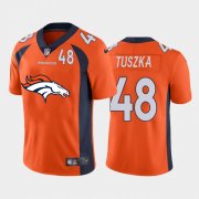 Wholesale Cheap Denver Broncos #48 Derrek Tuszka Orange Men's Nike Big Team Logo Player Vapor Limited NFL Jersey