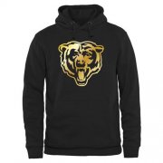 Wholesale Cheap Men's Chicago Bears Pro Line Black Gold Collection Pullover Hoodie