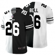 Cheap New York Jets #26 Le'Veon Bell Men's Black V White Peace Split Nike Vapor Untouchable Limited NFL Jersey