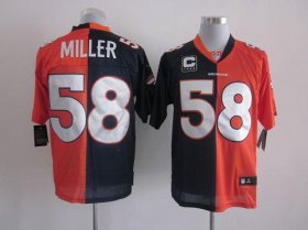 Wholesale Cheap Nike Broncos #58 Von Miller Orange/Navy Blue Men\'s Stitched NFL Elite Split Jersey