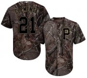 Wholesale Cheap Pirates #21 Roberto Clemente Camo Realtree Collection Cool Base Stitched Youth MLB Jersey