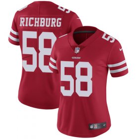 Wholesale Cheap Nike 49ers #58 Weston Richburg Red Team Color Women\'s Stitched NFL Vapor Untouchable Limited Jersey