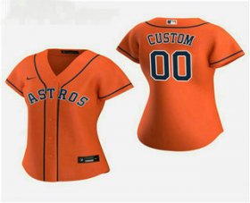 Wholesale Cheap Women\'s Custom Houston Astros 2020 Orange Alternate Nike Jersey