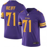 Wholesale Cheap Nike Vikings #71 Riley Reiff Purple Men's Stitched NFL Limited Rush Jersey