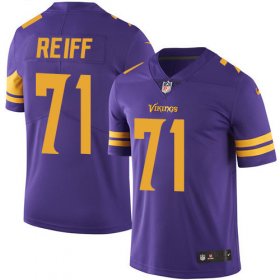 Wholesale Cheap Nike Vikings #71 Riley Reiff Purple Men\'s Stitched NFL Limited Rush Jersey