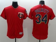Wholesale Cheap Twins #34 Kirby Puckett Red Flexbase Authentic Collection Stitched MLB Jersey