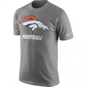 Wholesale Cheap Denver Broncos Nike Facility T-Shirt Heathered Gray