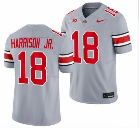 Men\'s Ohio State Buckeyes #18 Marvin Harrison JR. Gray 2023 F.U.S.E. Limited Stitched Jersey