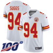 Wholesale Cheap Nike Chiefs #94 Terrell Suggs White Youth Stitched NFL 100th Season Vapor Untouchable Limited Jersey