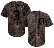 Wholesale Cheap Tigers #3 Alan Trammell Camo Realtree Collection Cool Base Stitched MLB Jersey