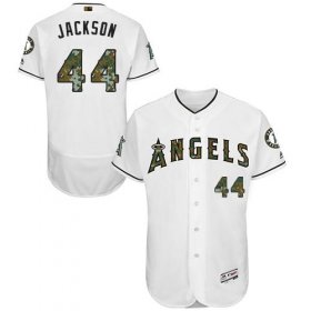 Wholesale Cheap Angels of Anaheim #44 Reggie Jackson White Flexbase Authentic Collection Memorial Day Stitched MLB Jersey
