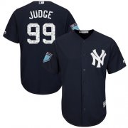 Wholesale Cheap Yankees #99 Aaron Judge Navy Blue 2018 Spring Training Cool Base Stitched MLB Jersey