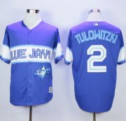 Wholesale Cheap Blue Jays #2 Troy Tulowitzki Blue Exclusive New Cool Base Stitched MLB Jersey