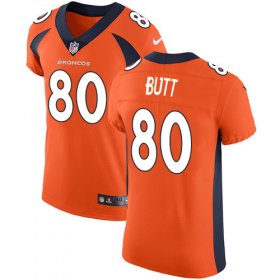 Wholesale Cheap Nike Broncos #80 Jake Butt Orange Team Color Men\'s Stitched NFL Vapor Untouchable Elite Jersey