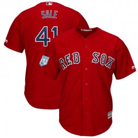 Wholesale Cheap Red Sox #41 Chris Sale Red 2019 Spring Training Cool Base Stitched MLB Jersey