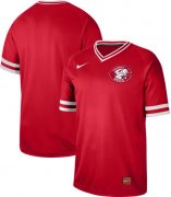 Wholesale Cheap Nike Reds Blank Red Authentic Cooperstown Collection Stitched MLB Jersey