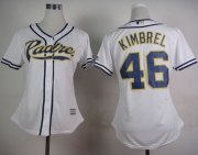 Wholesale Cheap Padres #46 Craig Kimbrel White Home Women's Stitched MLB Jersey