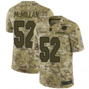 Wholesale Cheap Nike Dolphins #52 Raekwon McMillan Camo Men's Stitched NFL Limited 2018 Salute To Service Jersey