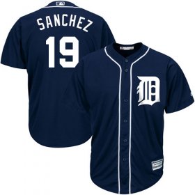 Wholesale Cheap Tigers #19 Anibal Sanchez Navy Blue Cool Base Stitched Youth MLB Jersey