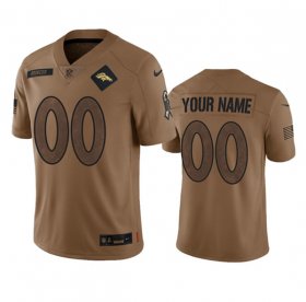 Wholesale Cheap Men\'s Denver Broncos Active Player Custom 2023 Brown Salute To Service Limited Football Stitched Jersey