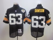 Wholesale Cheap 60TH Mitchell And Ness Steelers #63 Dermontti Dawson Black Stitched NFL Jersey