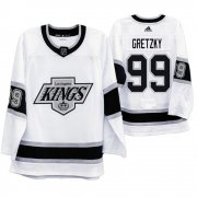 Wholesale Cheap Los Angeles Kings #99 Wayne Gretzky Men's Adidas 2019-20 Heritage White Throwback 90s NHL Jersey