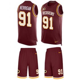 Wholesale Cheap Nike Redskins #91 Ryan Kerrigan Burgundy Red Team Color Men\'s Stitched NFL Limited Tank Top Suit Jersey