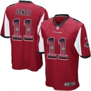 Wholesale Cheap Nike Falcons #11 Julio Jones Red Team Color Men's Stitched NFL Limited Strobe Jersey