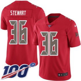 Wholesale Cheap Nike Buccaneers #36 M.J. Stewart Red Men\'s Stitched NFL Limited Rush 100th Season Jersey