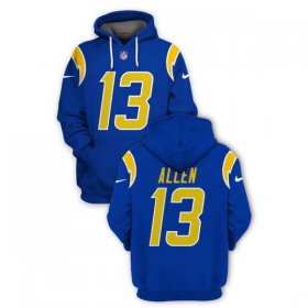Wholesale Cheap Men\'s Los Angeles Chargers #13 Keenan Allen 2021 Royal Pullover Hoodie