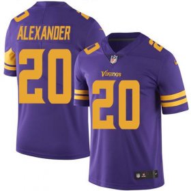 Wholesale Cheap Nike Vikings #20 Mackensie Alexander Purple Men\'s Stitched NFL Limited Rush Jersey