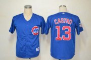 Wholesale Cheap Cubs #13 Starlin Castro Blue Cool Base Stitched MLB Jersey