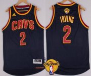 Wholesale Cheap Men's Cleveland Cavaliers #2 Kyrie Irving 2015 The Finals New Navy Blue Jersey