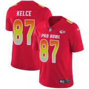 Wholesale Cheap Nike Chiefs #87 Travis Kelce Red Men's Stitched NFL Limited AFC 2019 Pro Bowl Jersey