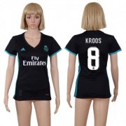 Wholesale Cheap Women's Real Madrid #8 Kroos Away Soccer Club Jersey
