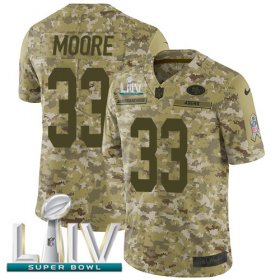 Wholesale Cheap Nike 49ers #33 Tarvarius Moore Camo Super Bowl LIV 2020 Youth Stitched NFL Limited 2018 Salute To Service Jersey