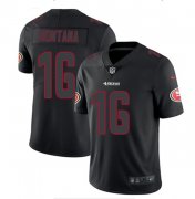 Cheap Men's San Francisco 49ers #16 Joe Montana Black Impact Limited Stitched Jersey