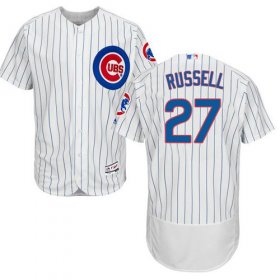 Wholesale Cheap Cubs #27 Addison Russell White Flexbase Authentic Collection Stitched MLB Jersey