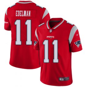 Wholesale Cheap Nike Patriots #11 Julian Edelman Red Men\'s Stitched NFL Limited Inverted Legend Jersey