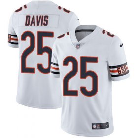 Wholesale Cheap Nike Bears #25 Mike Davis White Men\'s Stitched NFL Vapor Untouchable Limited Jersey